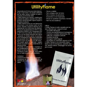 Utility flame - combustibile rapido d'emergenza (confezione multipla fornita di fornello riutilizzabile)